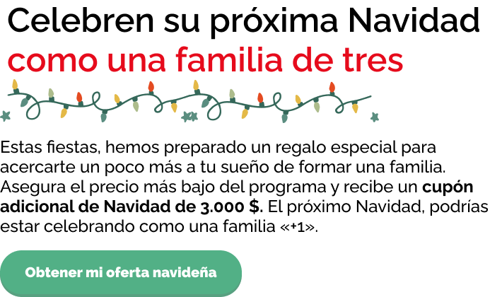Celebren su próxima Navidad como una familia de tres