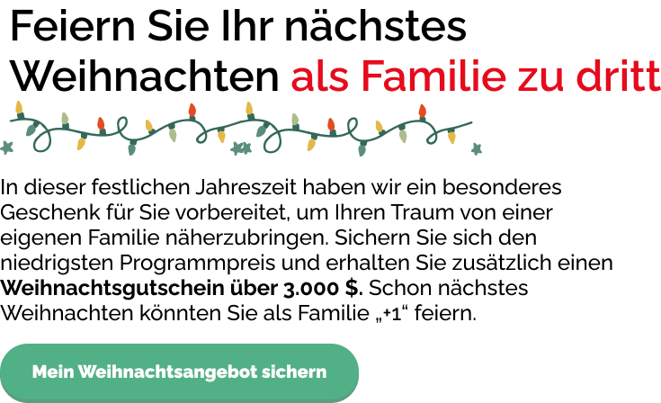Feiern Sie Ihr nächstes Weihnachten als Familie zu dritt